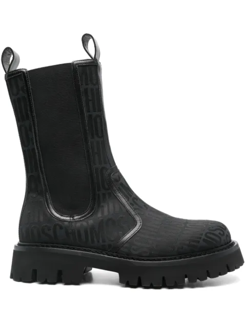 Moschino logo-print Chelsea boots