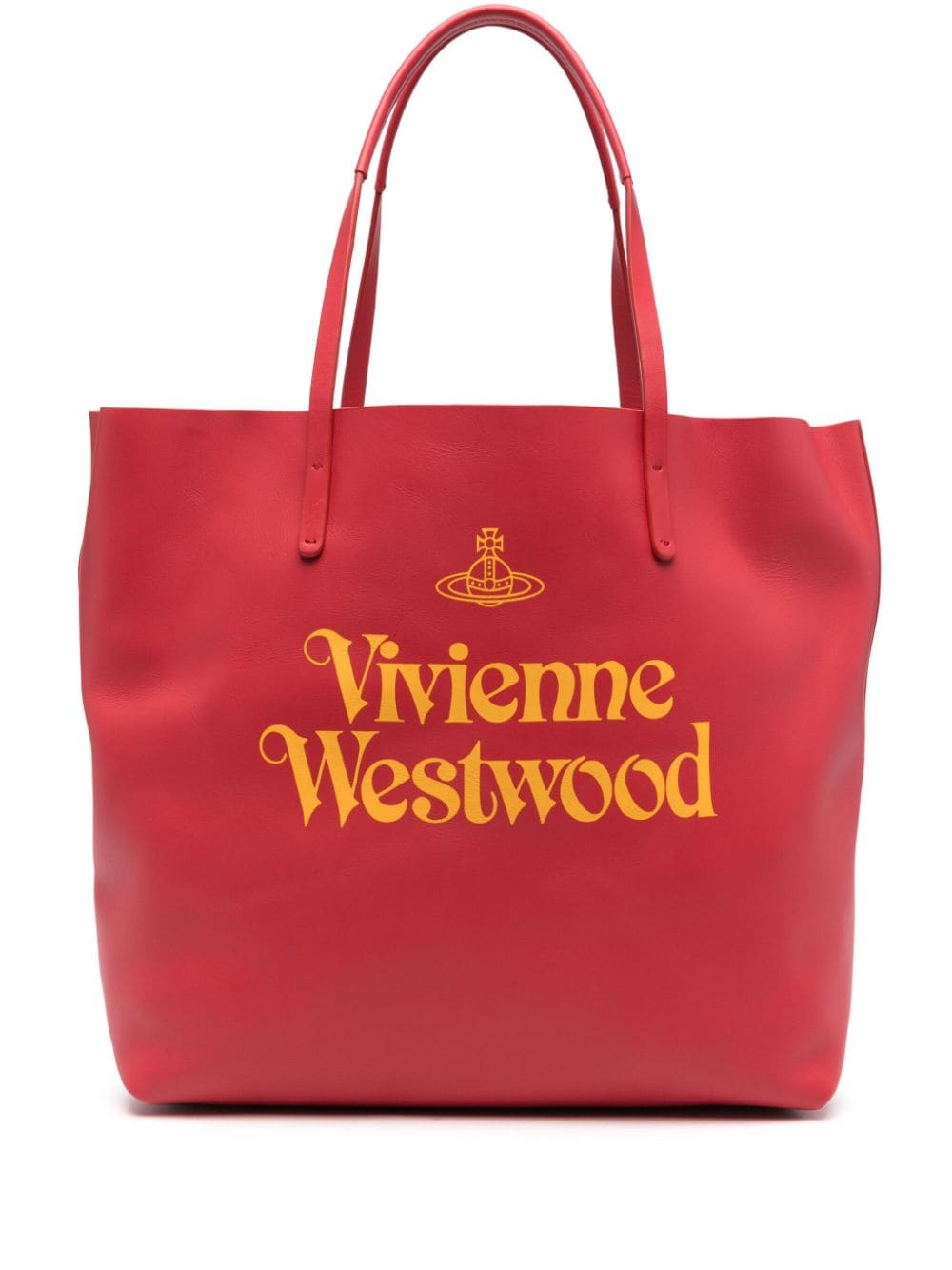 Vivienne Westwood Studio Logo-print Tote Bag In Red