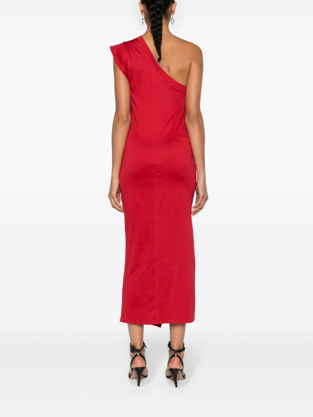 Shop Isabel Marant Maude One-shoulder Dress In Rot