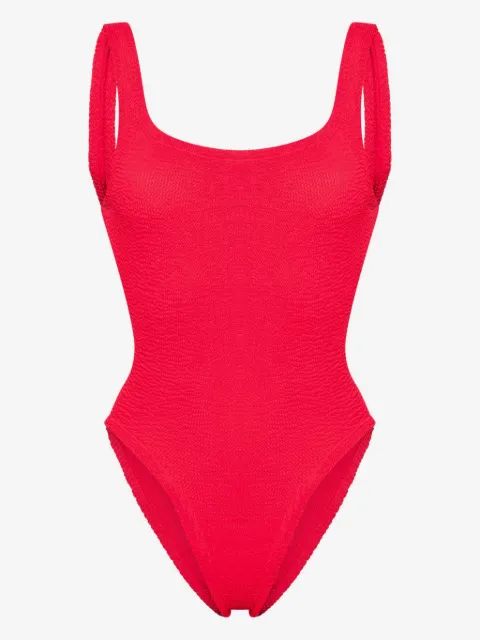 Hunza G Square Neck textured swimsuit
