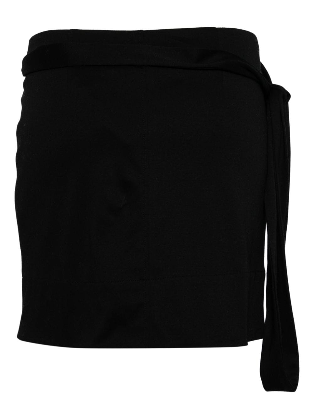 Shop Isabel Marant Cotton Wrap Miniskirt In Black