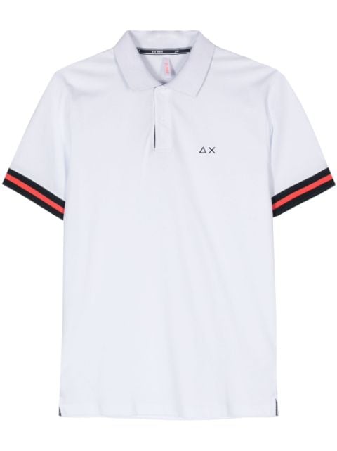 Sun 68 rubberised-logo polo shirt