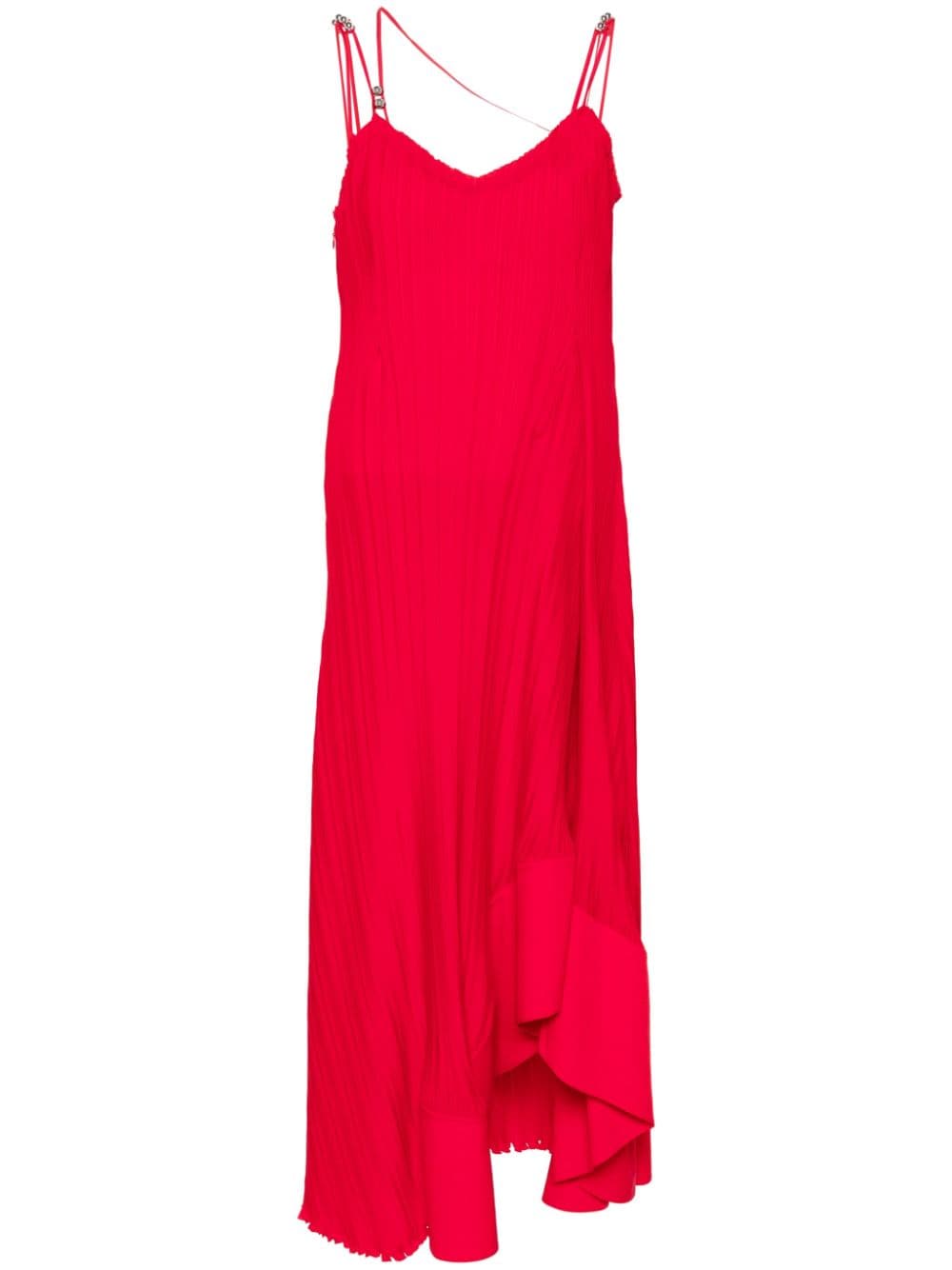 Lanvin plissé-effect dress Rood