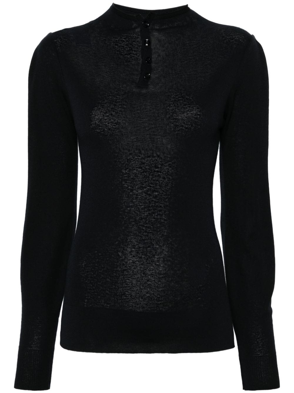 Lemaire Mock-neck Seamless Top In Black