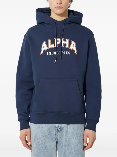 Alpha Industries logo-print hoodie