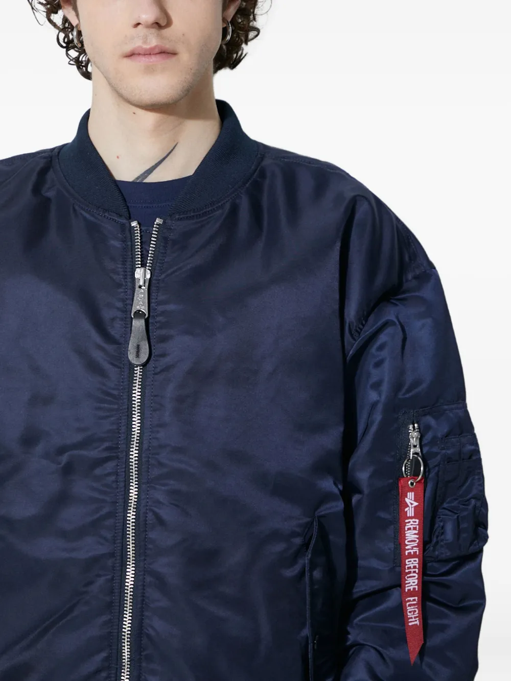 Alpha Industries Ma-1 Cs Bomber Jacket In Blue