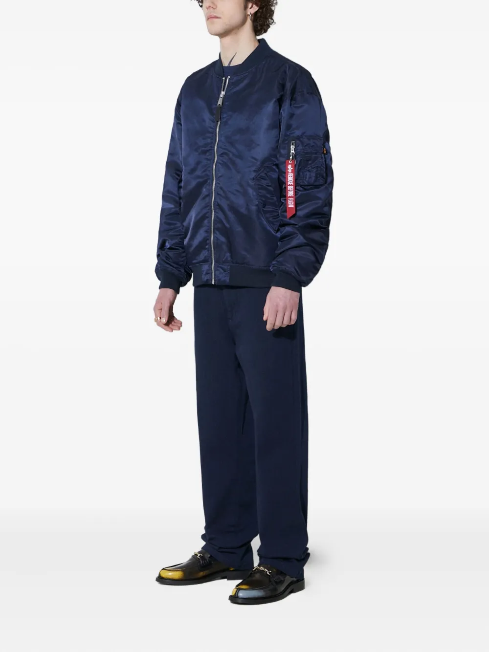 Alpha Industries Ma-1 Cs Bomber Jacket In Blue