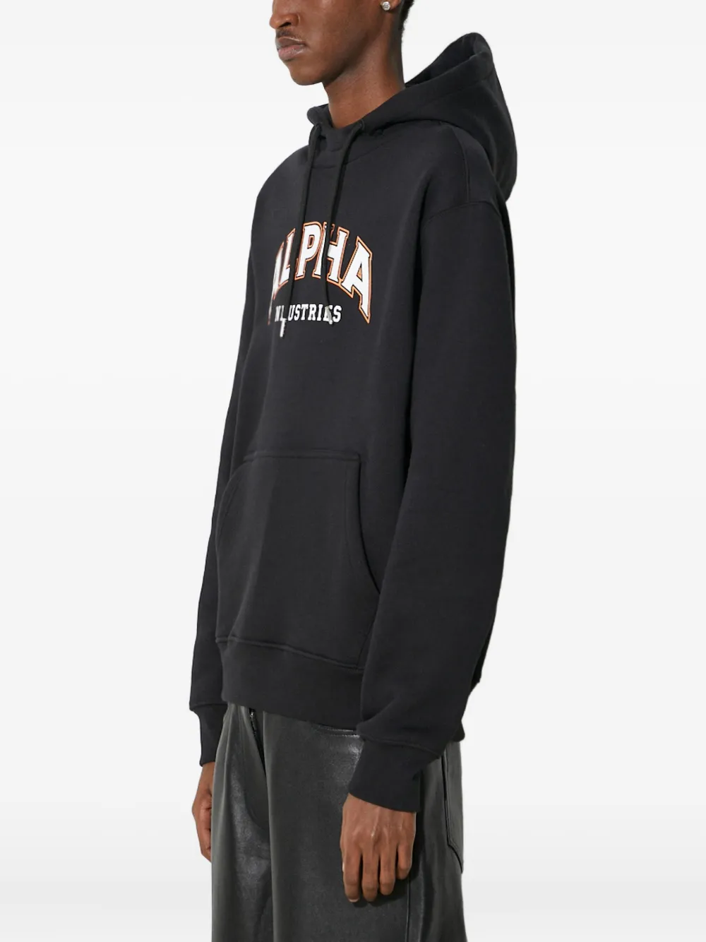 Alpha Industries Arch-logo Hoodie In Black
