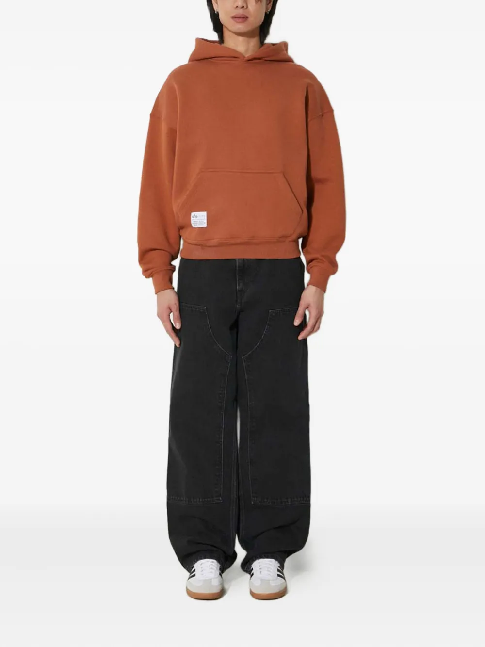Alpha Industries logo-print kangaroo-pocket hoodie | Hoodies | Image 2