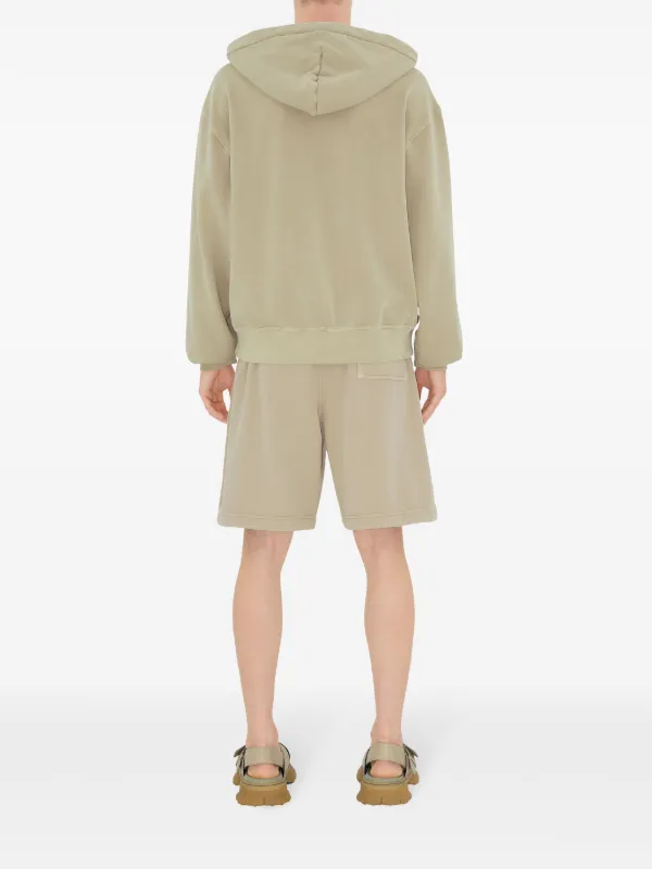 パーカー・フーディ Burberry Knight Stamp Beige Hoodie Knight Stamp Cotton Hoodie in Flax beige - Men | Burberry