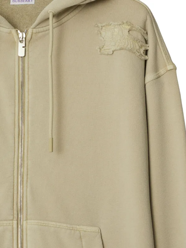 Burberry Equestrian Knight Motif zip-up Hoodie | Neutrals
