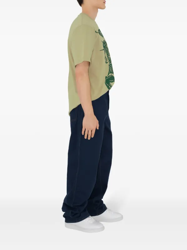 Burberry EKD crew-neck Cotton T-shirt | Green | FARFETCH