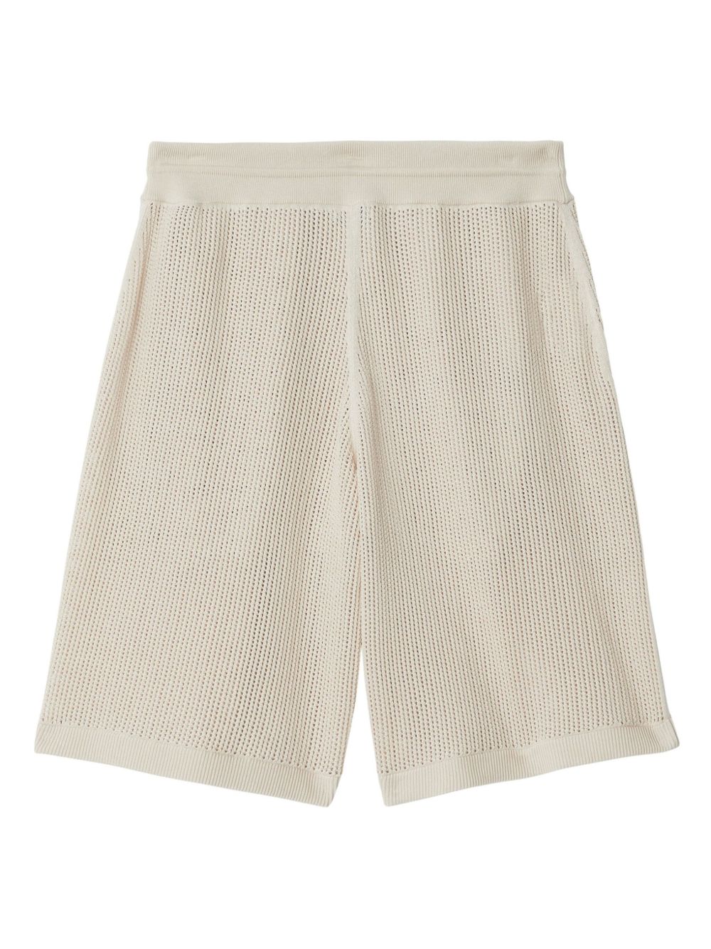 Affordable Burberry embroidered-logo mesh cotton shorts Men