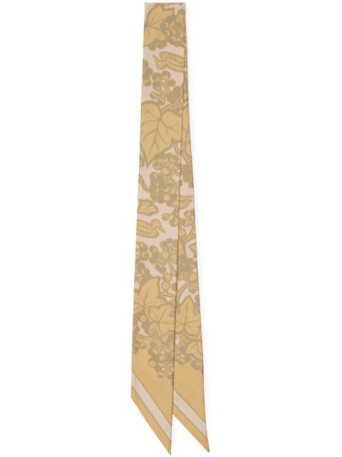 Burberry botanical-print silk scarf Men