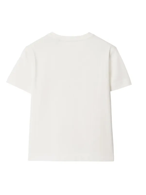 Burberry Boxy Crystal Frog Cotton T shirt White FARFETCH CA