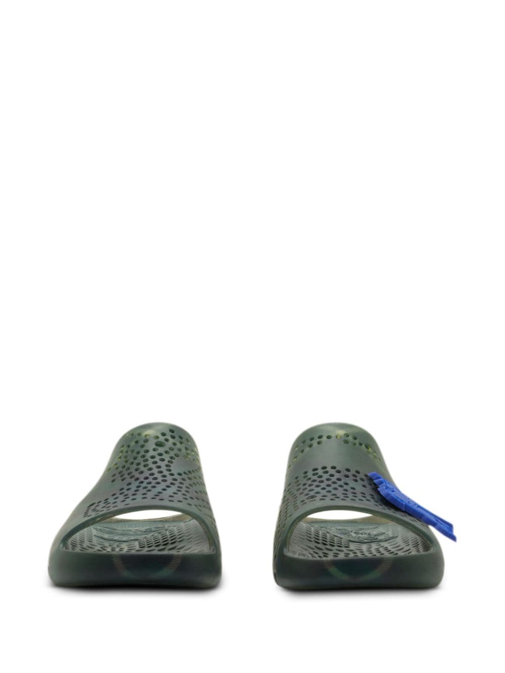 Burberry Stingray slippers verfraaid met logo - Groen