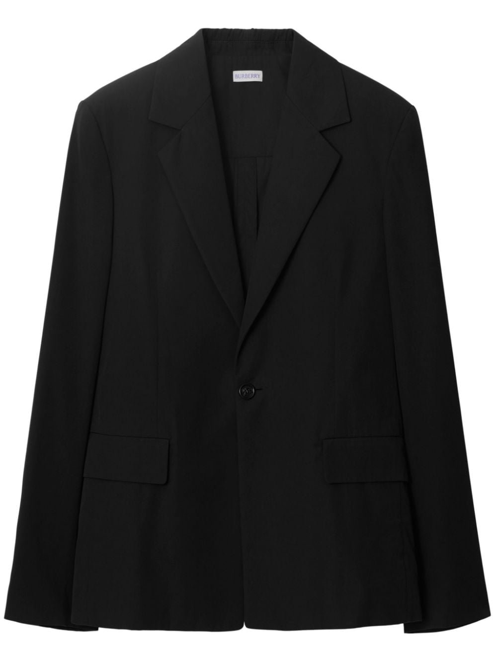 Burberry Single-breasted Wool Blazer In Black