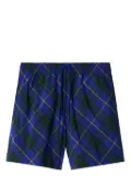 Burberry check-print swim shorts - Blue