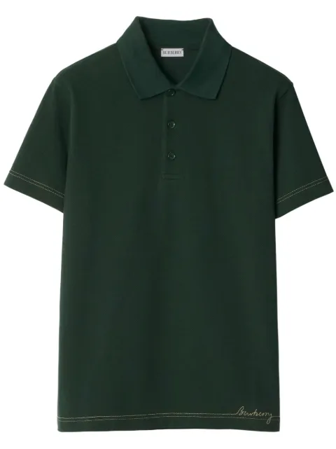 Burberry logo-embroidered polo shirt Men