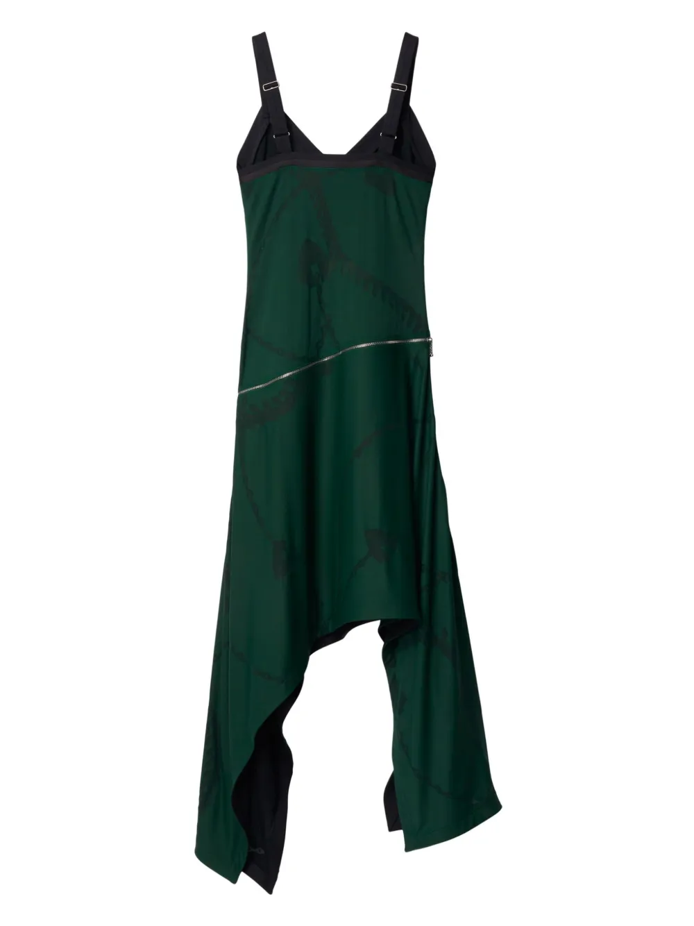 jacquard asymmetrical maxi dress