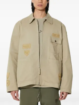 Engineered Garments マルチポケット シャツジャケット | グリーン