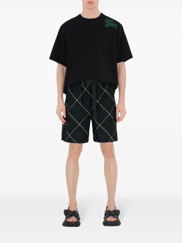 Burberry Equestrian Knight Cotton T-shirt | Black | FARFETCH JO