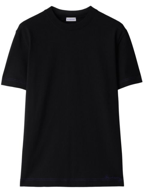 Burberry logo-embroidered organic cotton T-shirt Men