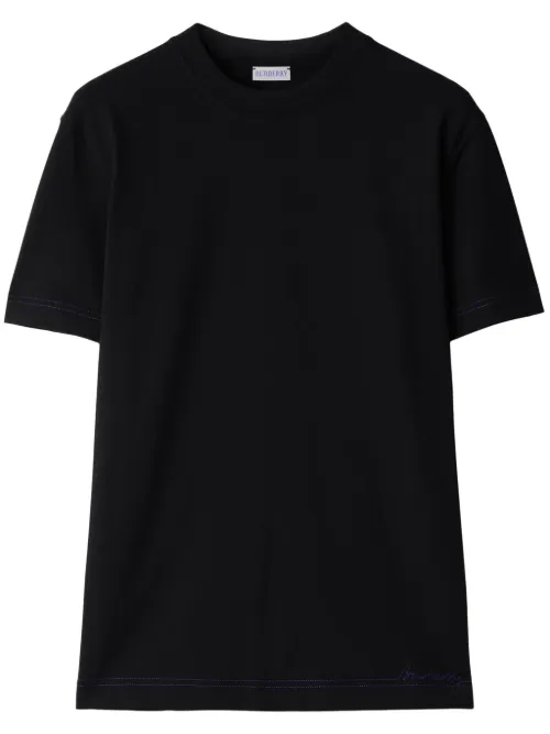 T-shirt en coton biologique à logo brodé - Burberry - Modalova