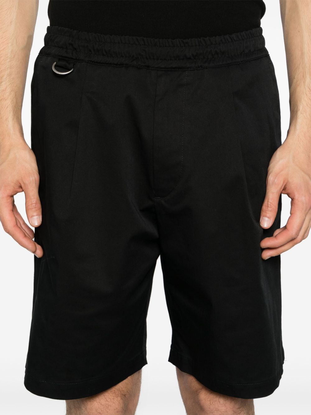 Shop Low Brand Elasticated-waist Chino Shorts In Black