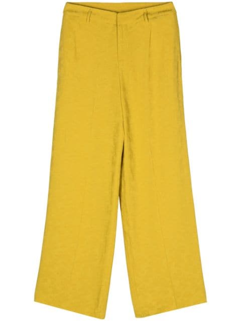 PT Torino floral-jacquard wide-leg trousers