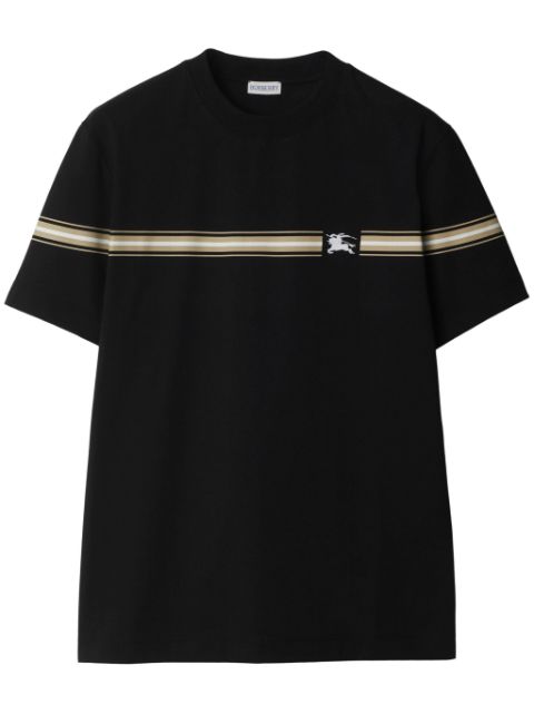 Burberry striped-detail cotton T-shirt 