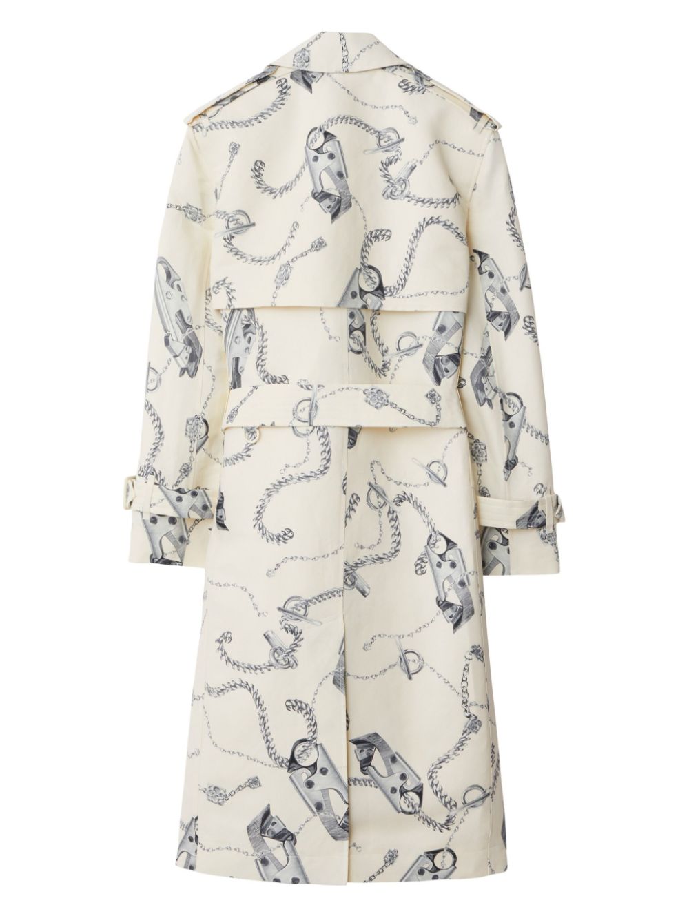 Shop Burberry Knight Hardware Tricotine Trench Coat In Neutrals