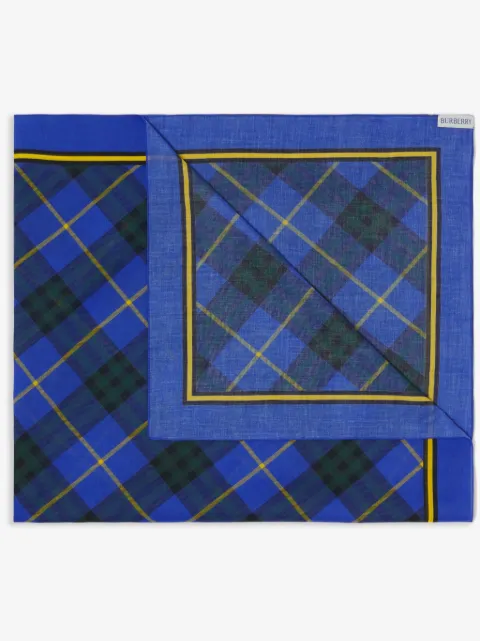 Burberry checked cotton scarf