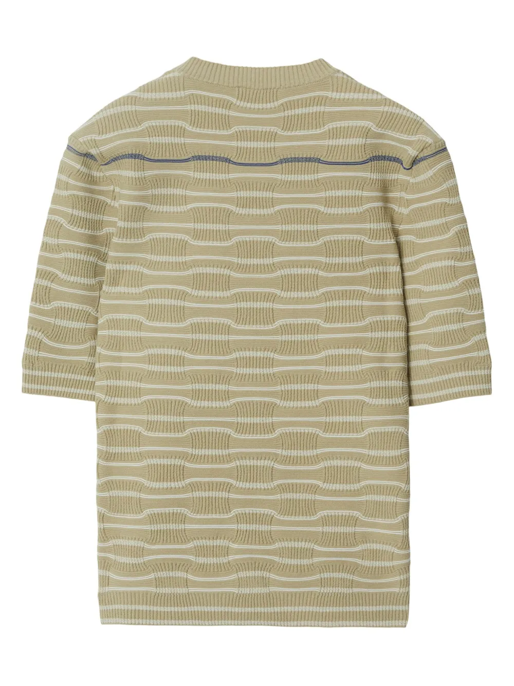 Affordable Burberry embroidered-logo knit t-shirt Women