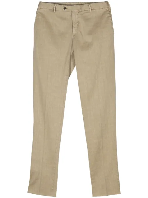 PT Torino mid-rise linen blend chinos