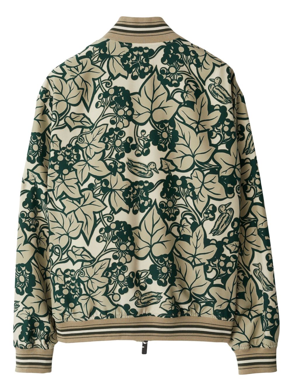 Burberry Ivy leaf-print silk bomber jacket Women