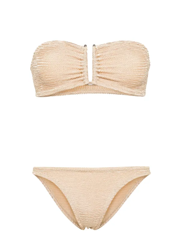 beige bandeau bikini