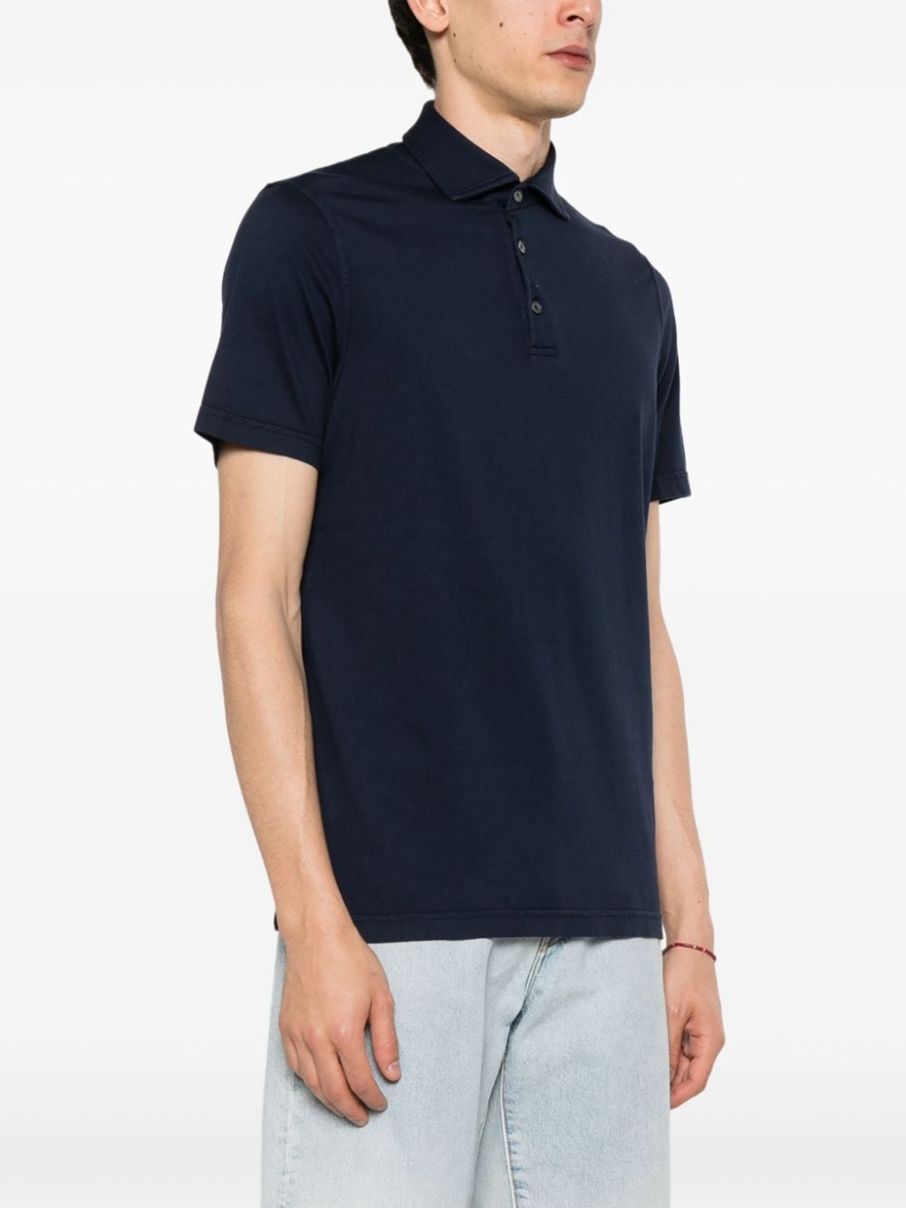 Fedeli Katoenen poloshirt Blauw