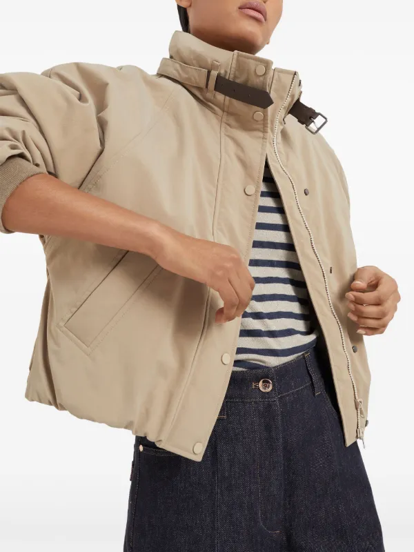 Brunello Cucinelli long-sleeve Down Jacket | Neutrals