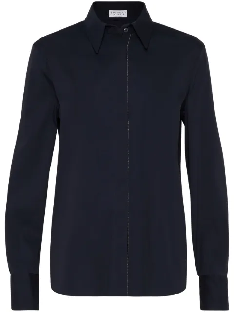 Brunello Cucinelli Monili-chain poplin shirt