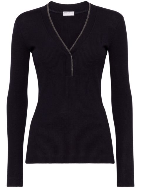 Brunello Cucinelli Monili bead-embellished jumper Women