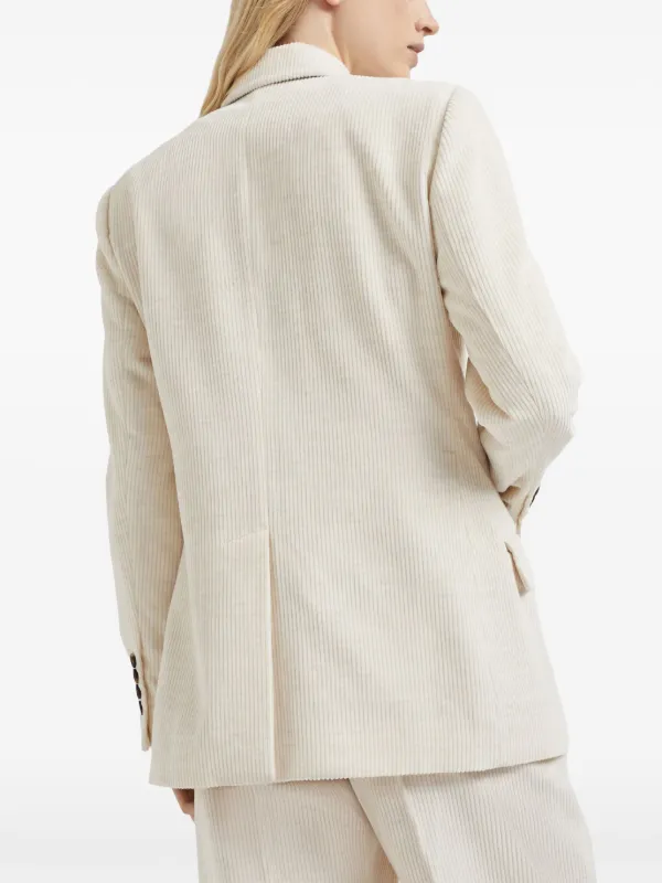 Brunello Cucinelli コーデュロイ ダブルジャケット | ニュートラル