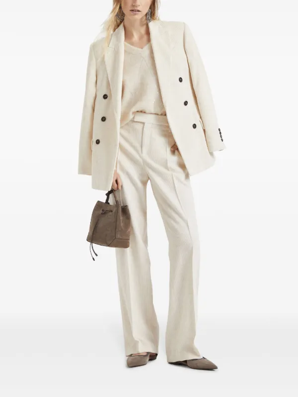 Brunello Cucinelli コーデュロイ ダブルジャケット | ニュートラル