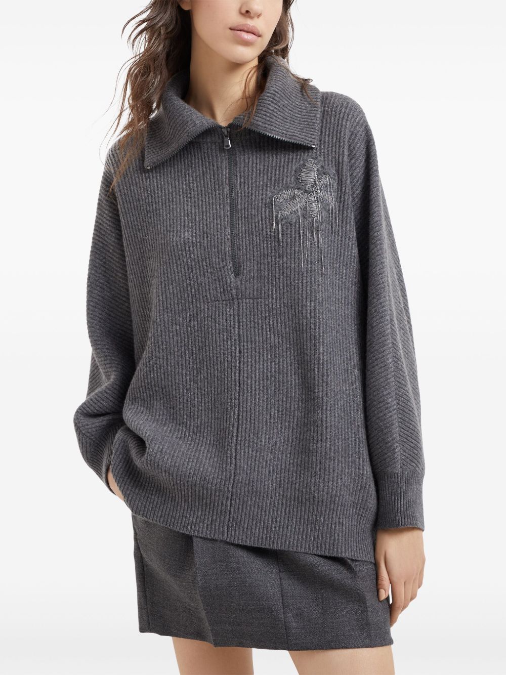 Shop online for deals Brunello Cucinelli Monili-chain cashmere jumper Women