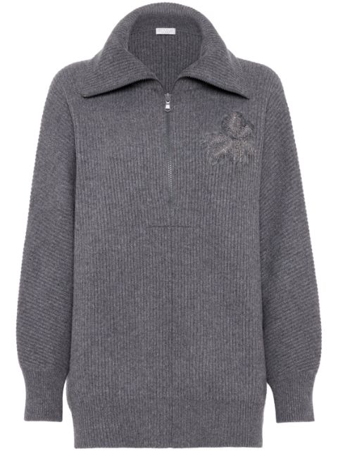 Brunello Cucinelli Monili-chain cashmere jumper Women