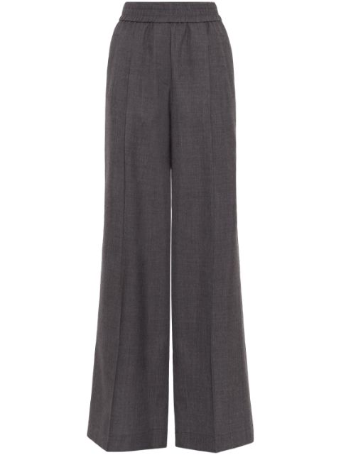 Brunello Cucinelli elastic-waist wide-leg trousers Women