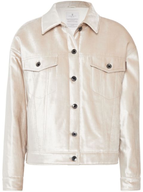 Brunello Cucinelli padded pearlescent-finish jacket Women