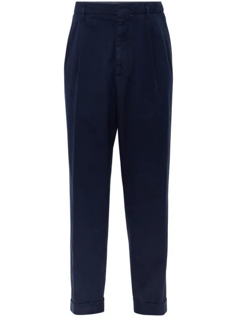 Brunello Cucinelli pressed-crease cotton trousers