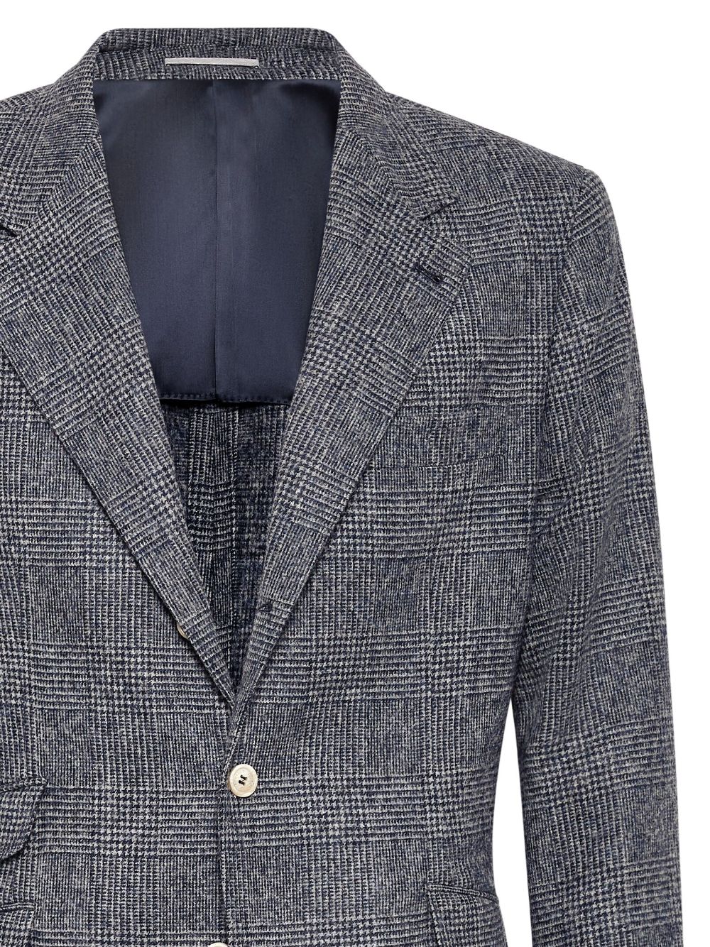 Brunello Cucinelli single-breasted checked blazer Men