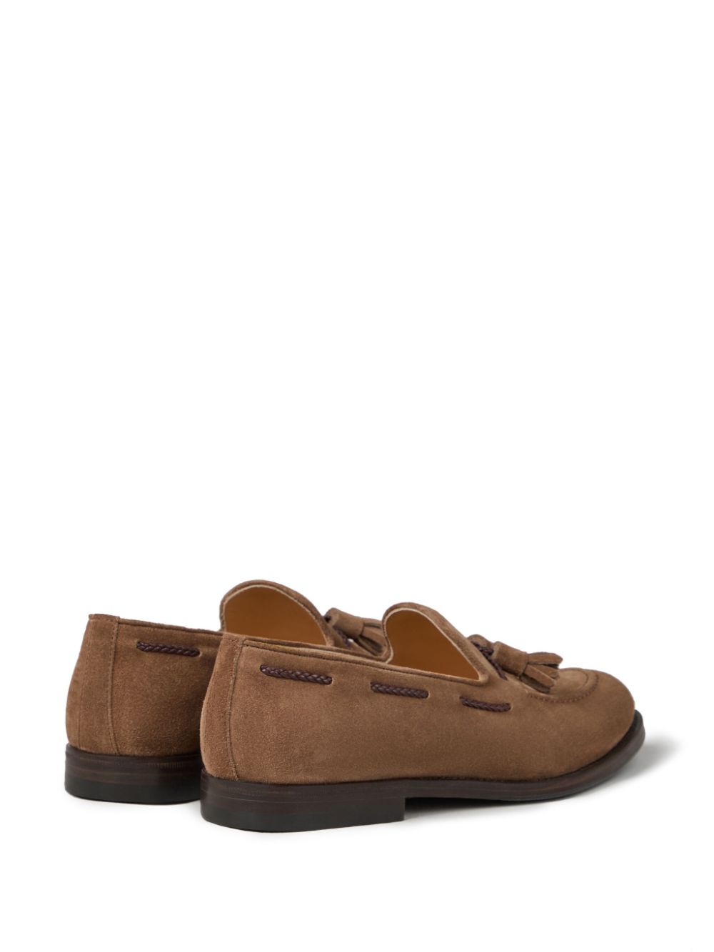 Brunello Cucinelli tassel-detail suede loafers Brown